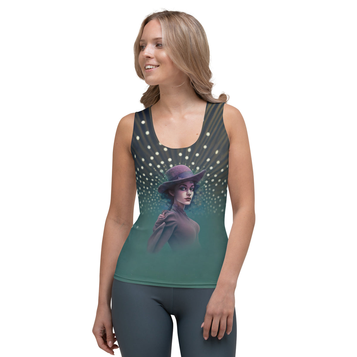 Wild Wonder All-Over Print Women's Tank Top in a stylish outfit.