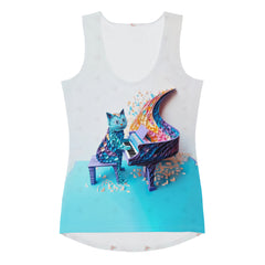 Frosty Snowflake Cutouts Women's Tank Top front view.