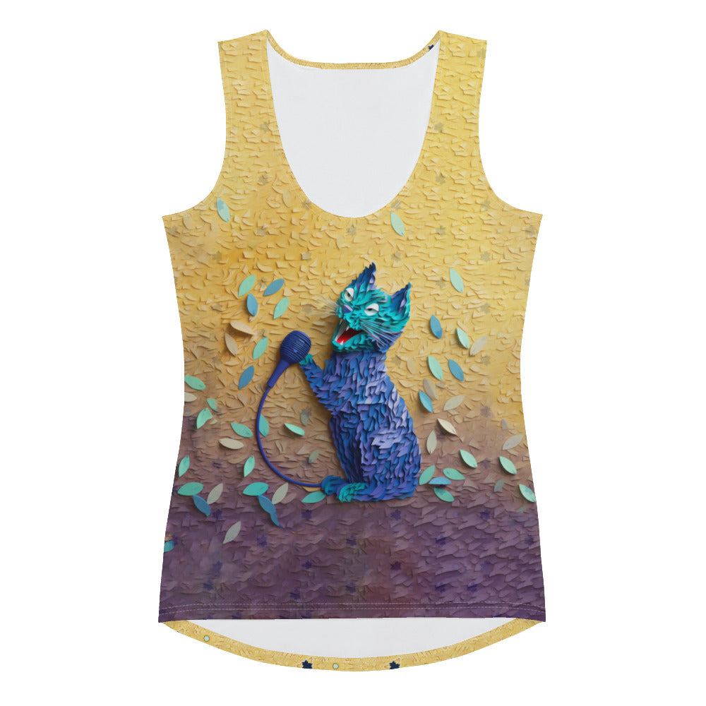 Eclipse Shadows Papercut Women's Tank Top front view.