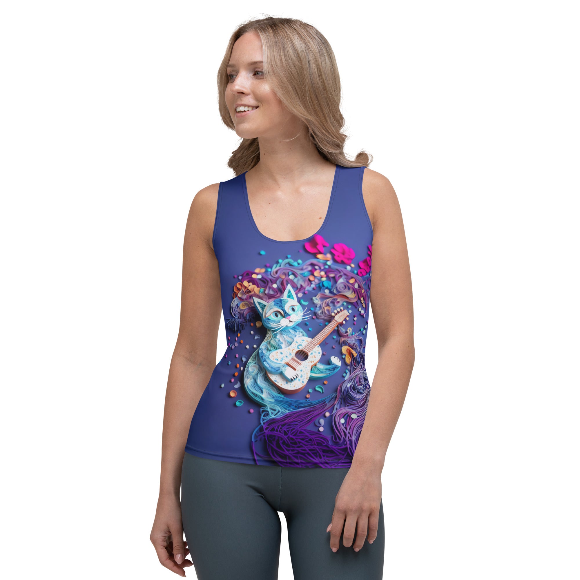 Fairytale Castle Design on Women's Tank Top.