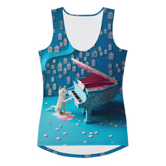 Women's Tank Top with Art Deco Elegance Design.