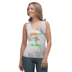 Women's tank top with Dynamic Downward print design.