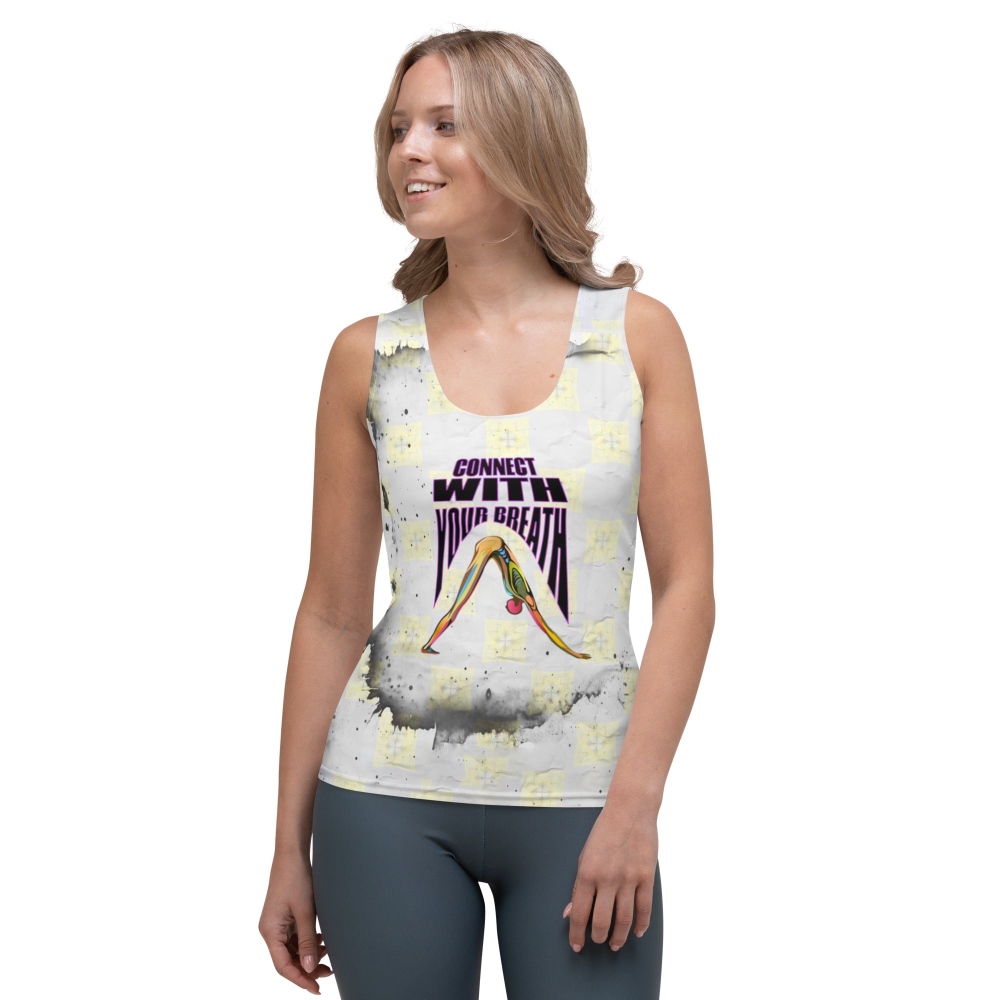 Elegant Graceful Goddess design on women's tank top.