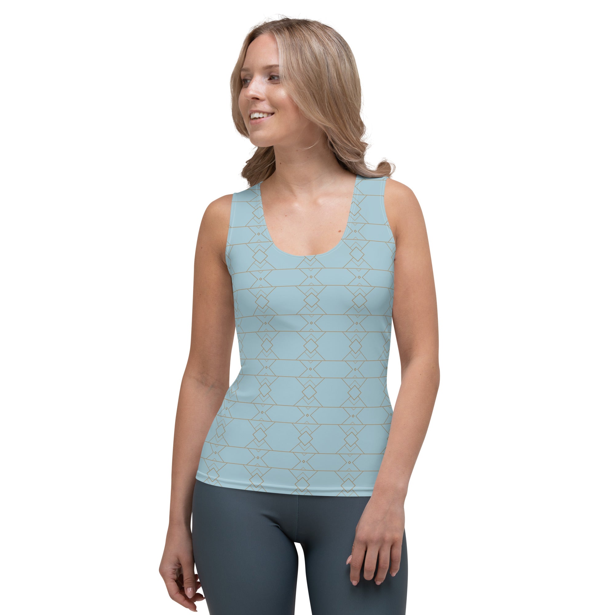 Stylish tank top with kaleidoscope pattern