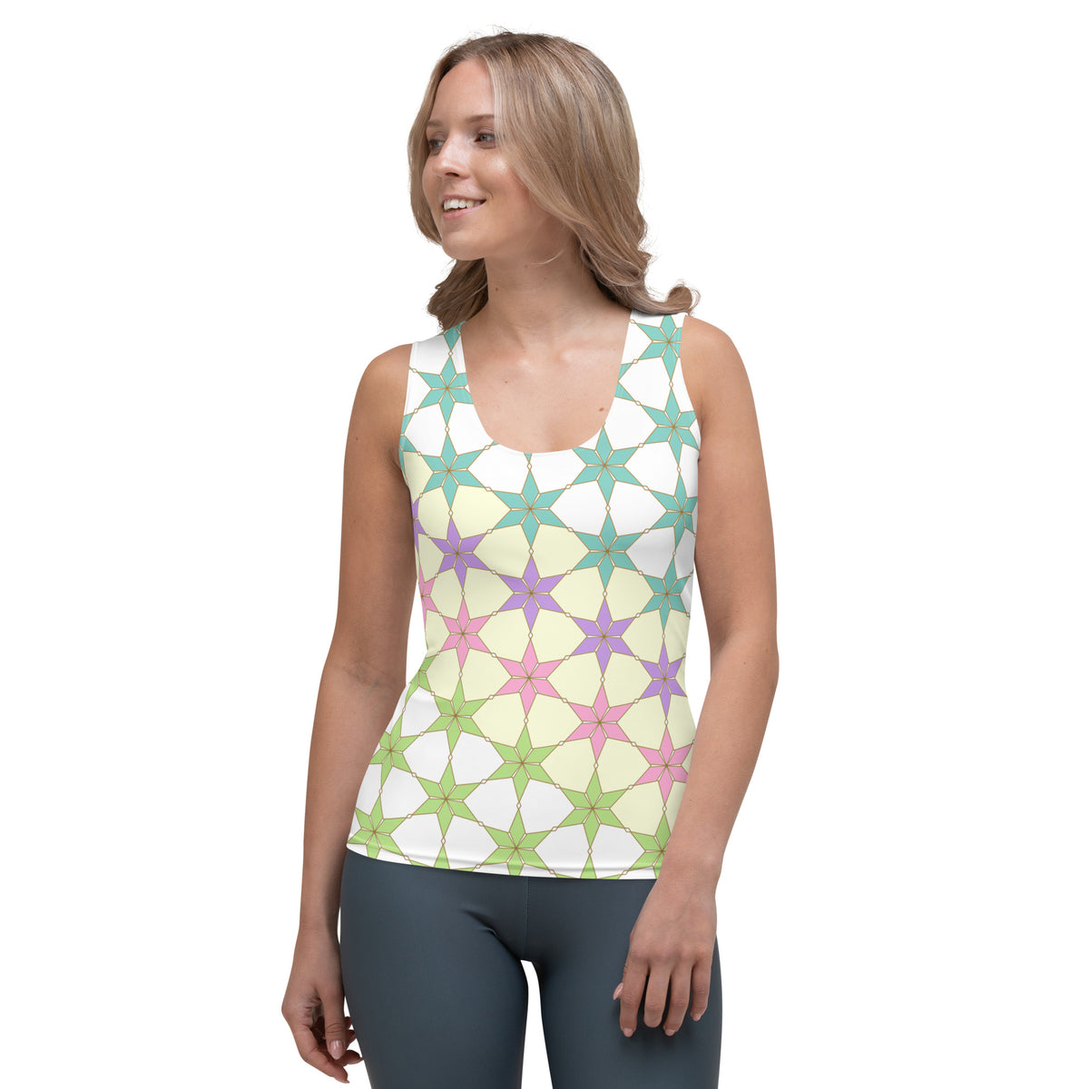 Geometric Garden pattern on Women's Tank Top