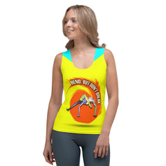 Close-up of the Mindful Meditation Women's Tank Top showing the design.
