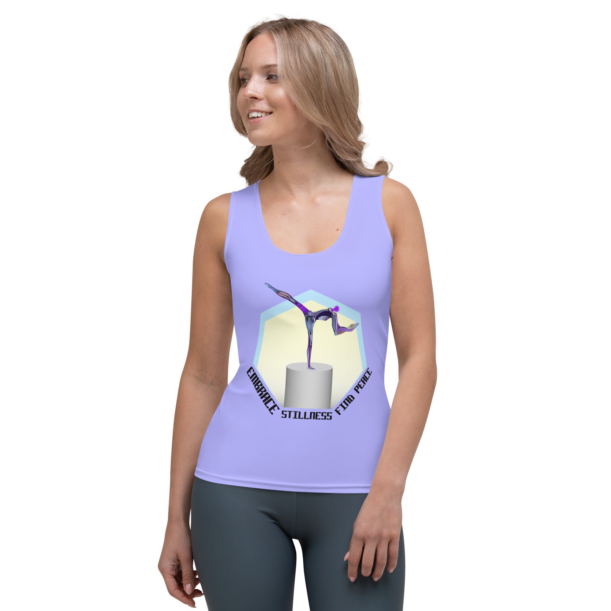 Front view of the Pure Harmony Women's Tank Top in a soft fabric.
