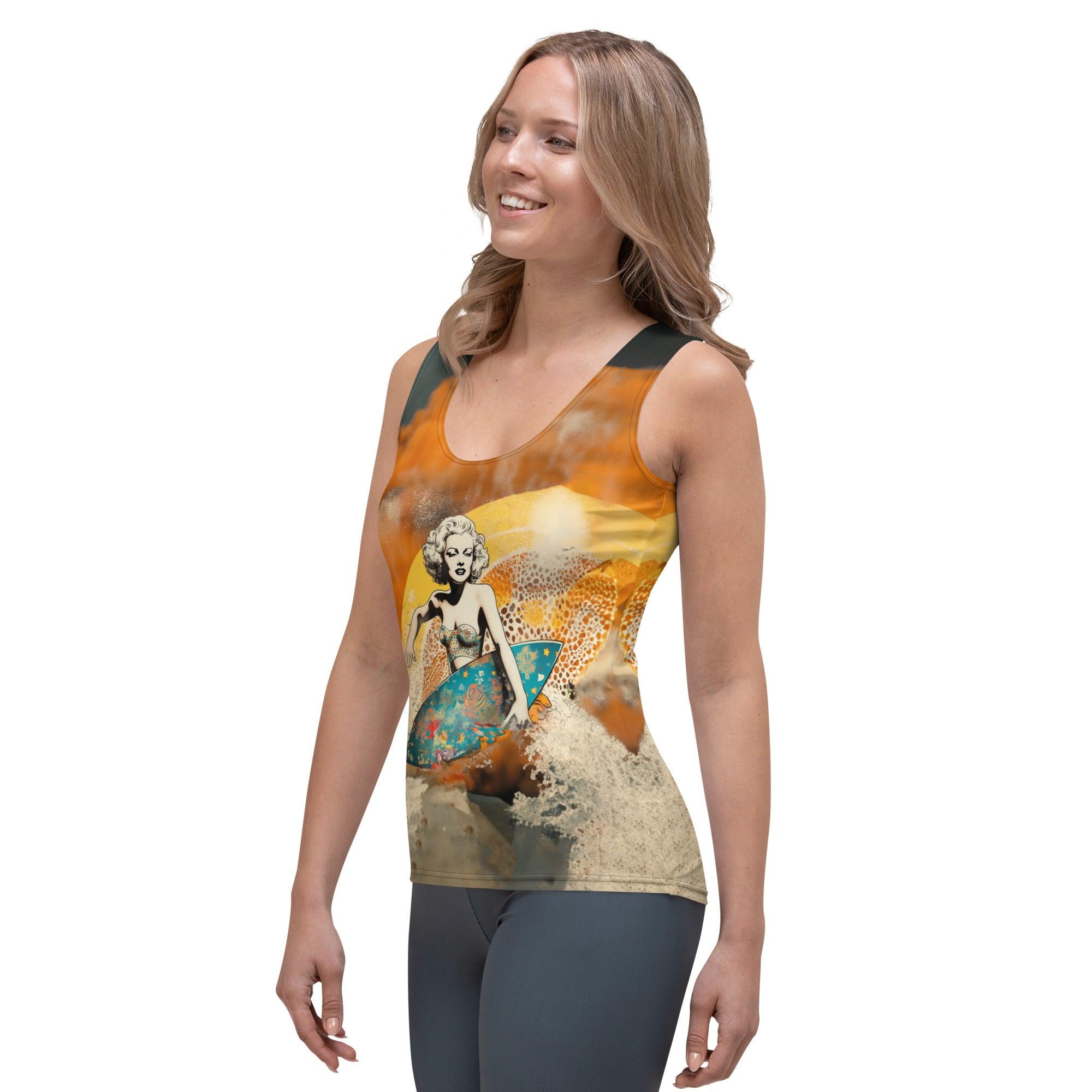 Vibrant design Surfing 5-04 Tank Top for surf enthusiasts