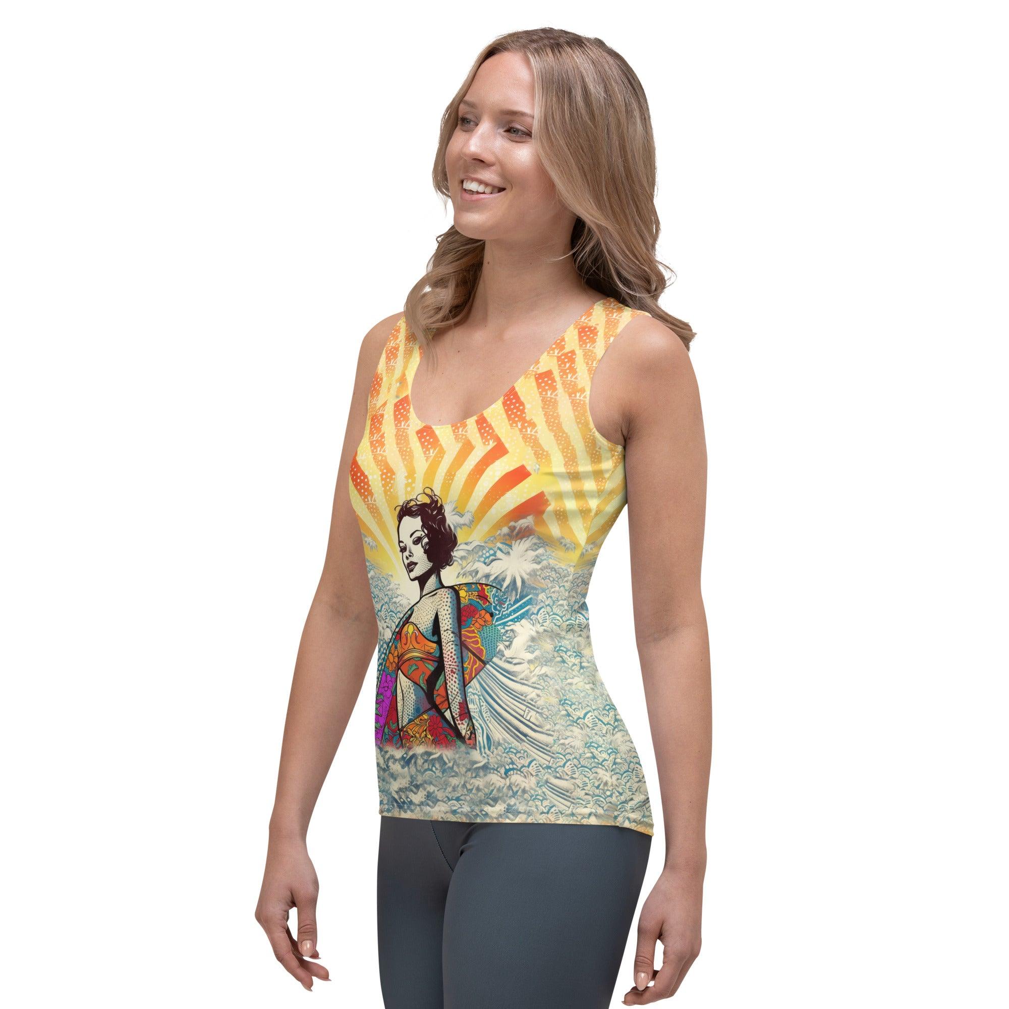 Stylish Surfing 5-27 Tank with unique sublimation artwork