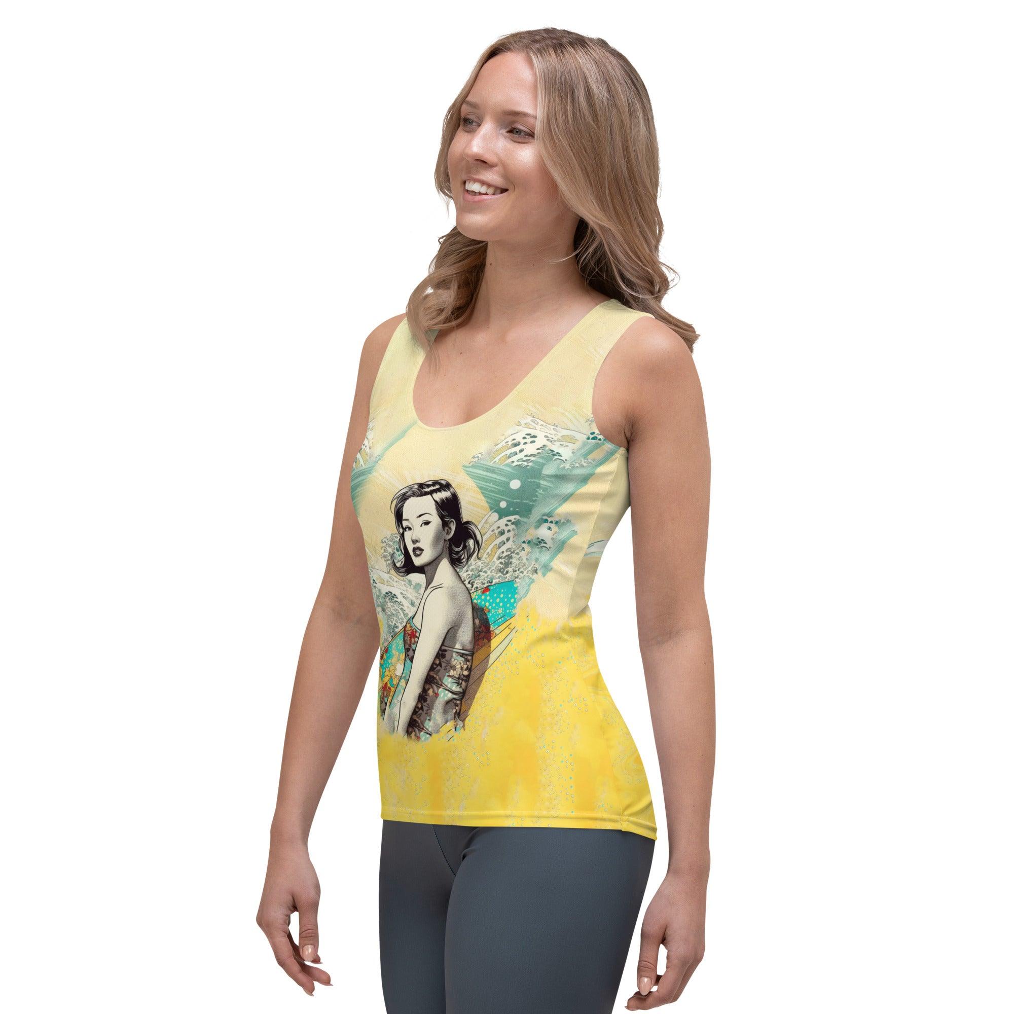 Fashionable Surfing 1 43 Tank Top design, ideal for those looking to make a statement at the beach or on the street.