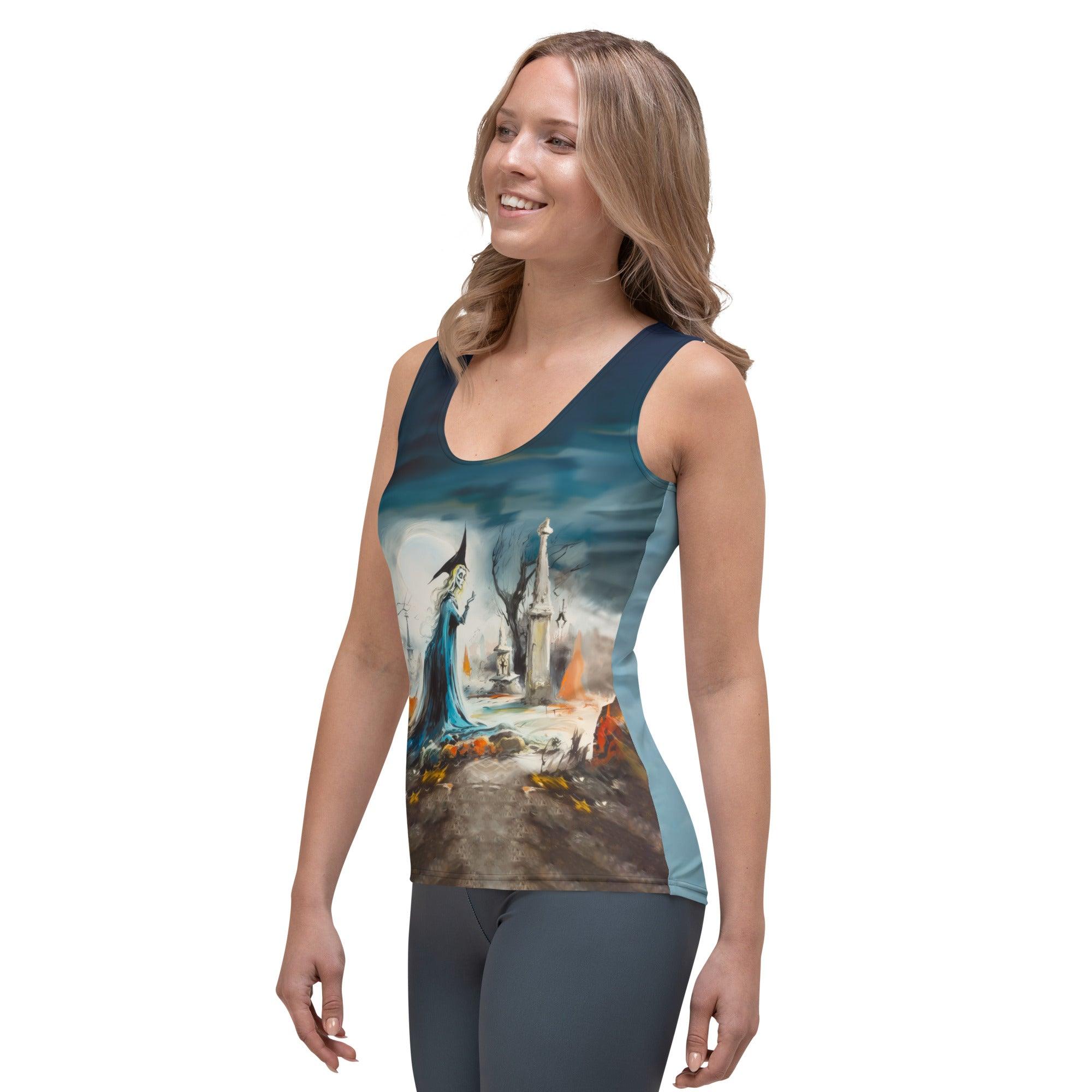 Women's Eerie Shadows All Over Print Tank Top Embrace The Mystery - Beyond T-shirts