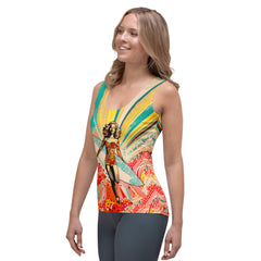 Tropical Surf Dreams Women's Tank Top Dive Into Paradise - Beyond T-shirts