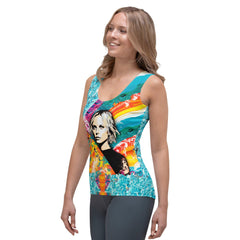 Beach Breaks All-Over Print Women's Tank Top Conquer The Waves - Beyond T-shirts