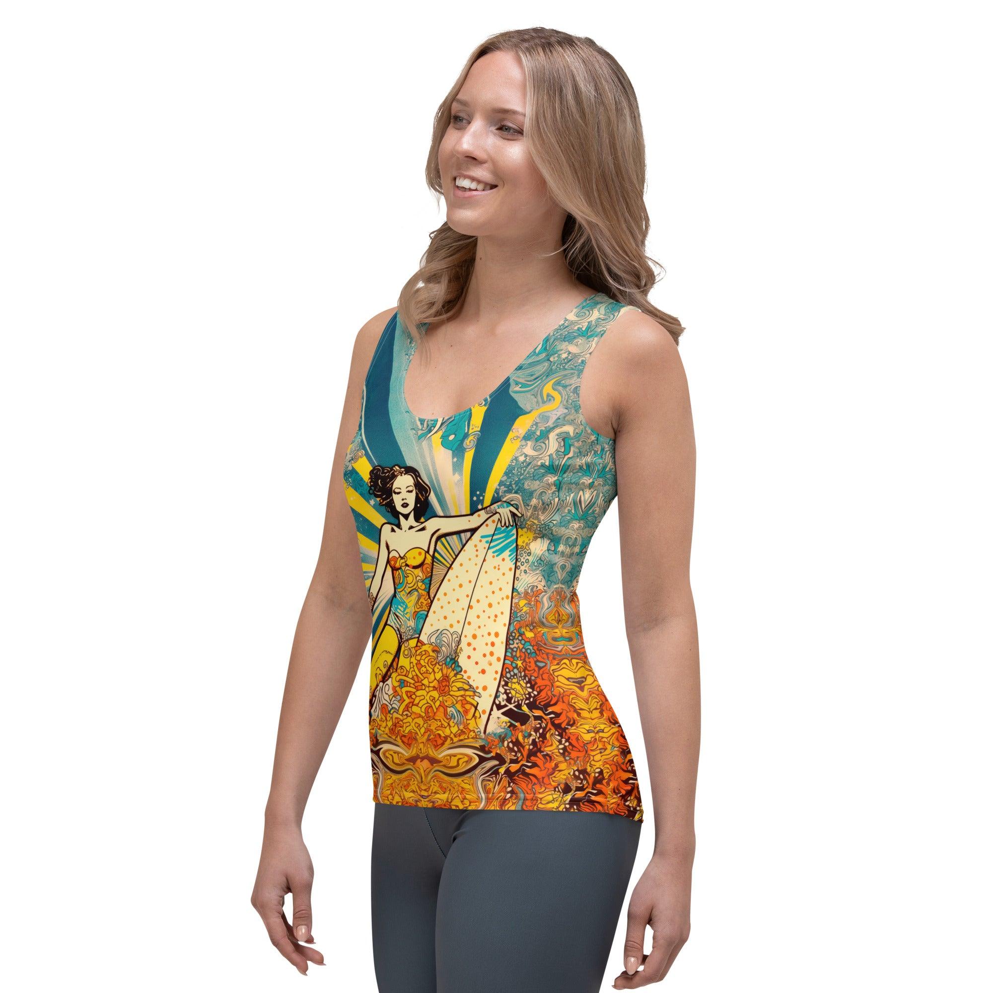 Surfing Sunsets All-Over Print Women's Tank Top Surf Into Twilight - Beyond T-shirts