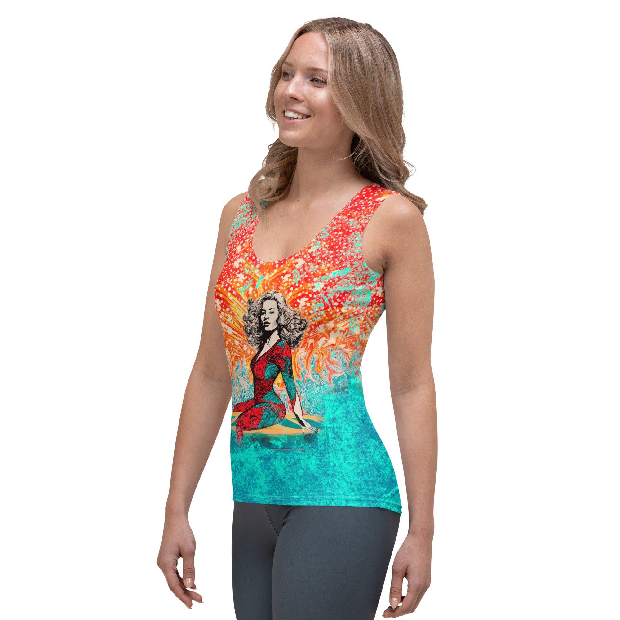 Beach Bliss All-Over Print Women's Tank Top Surfing Daydreams - Beyond T-shirts