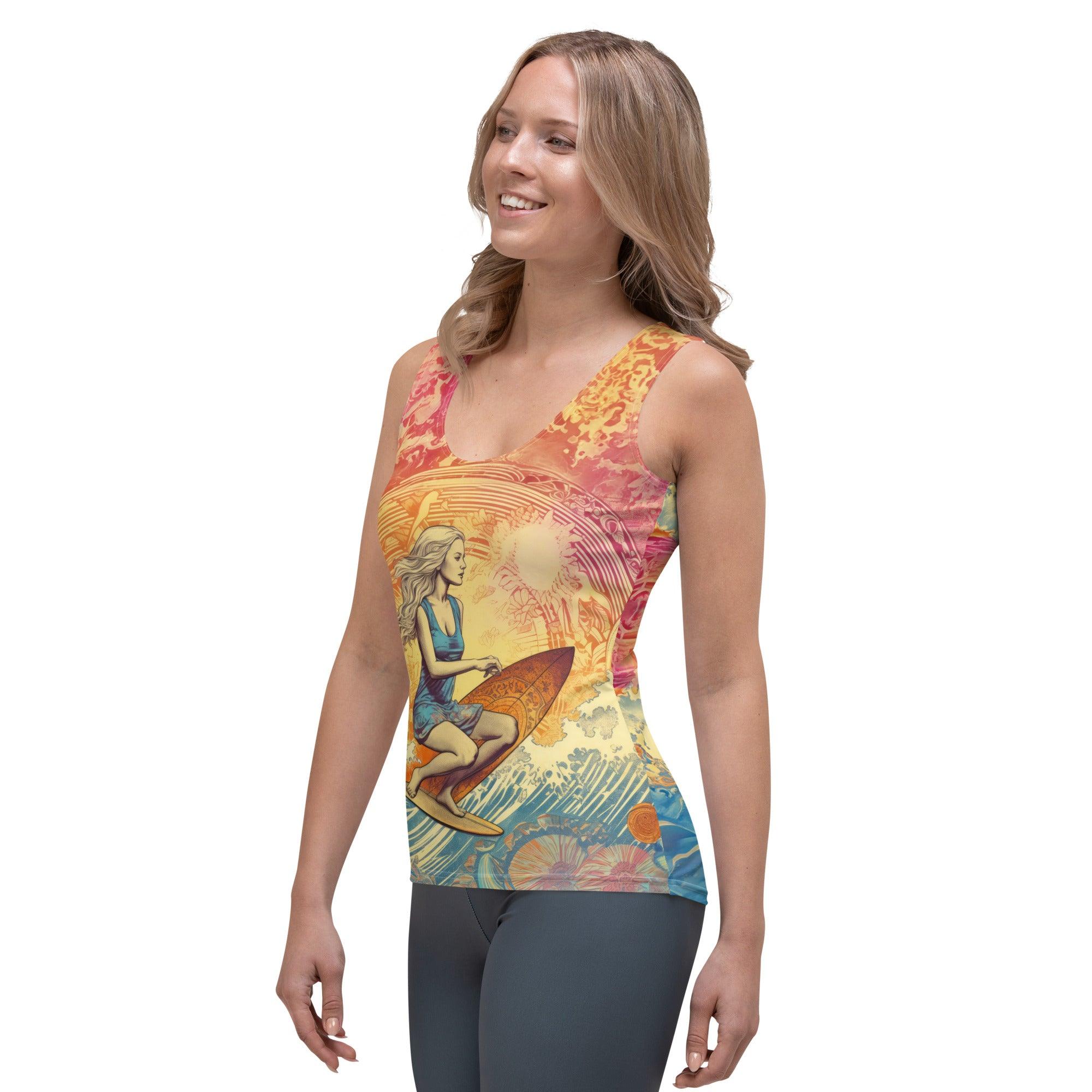 Surfing Serenity Women's Tank Top - Beyond T-shirts