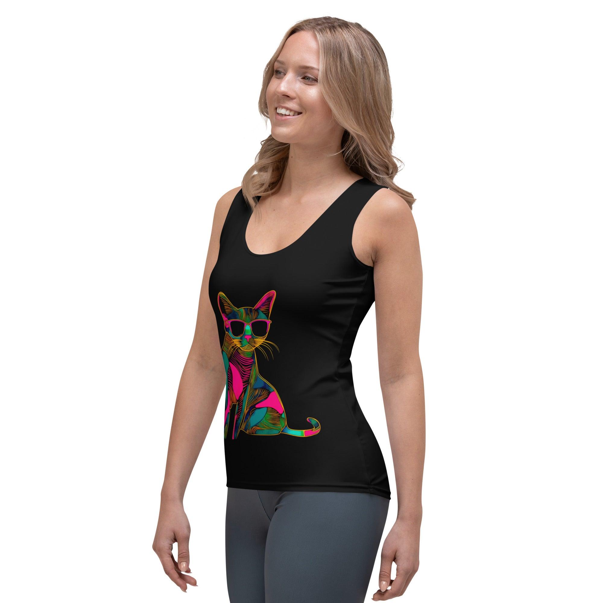 Cat Silhouette Serenity Tank Tops - Beyond T-shirts