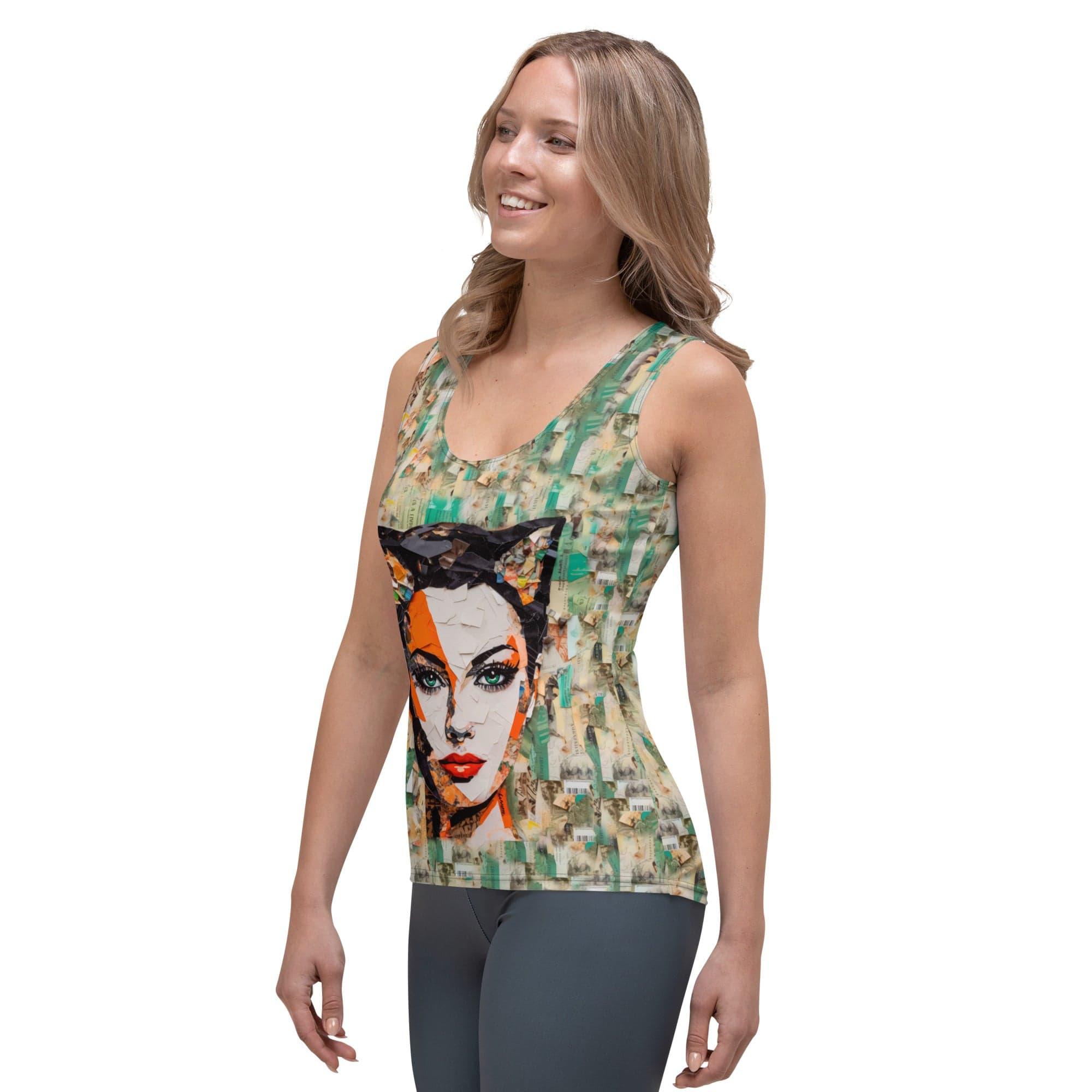 Retro Vinyl Grooves Women's All-Over Print Tank Top - Beyond T-shirts