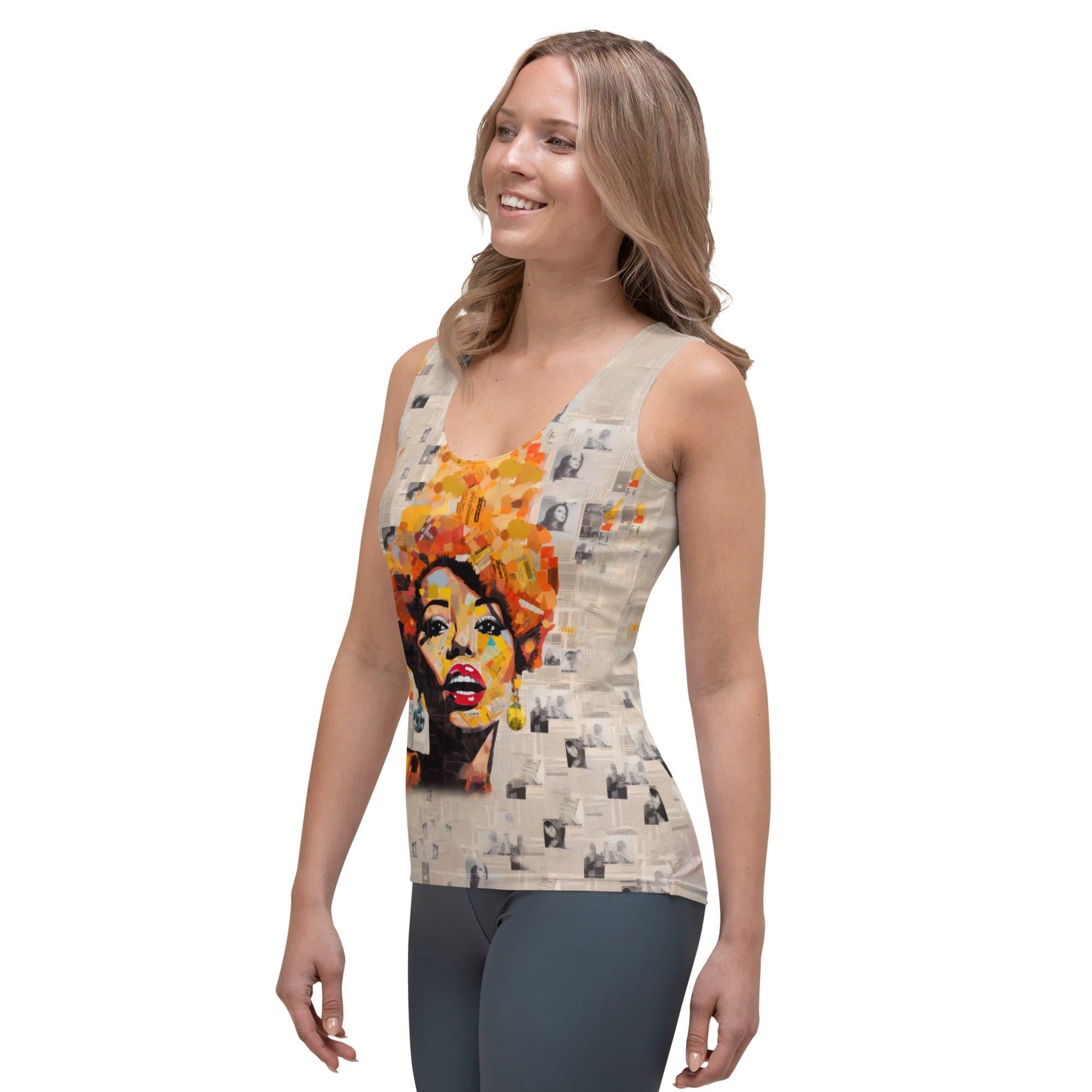 Harmonious Vibes Music-Themed Women's Tank Top - Beyond T-shirts