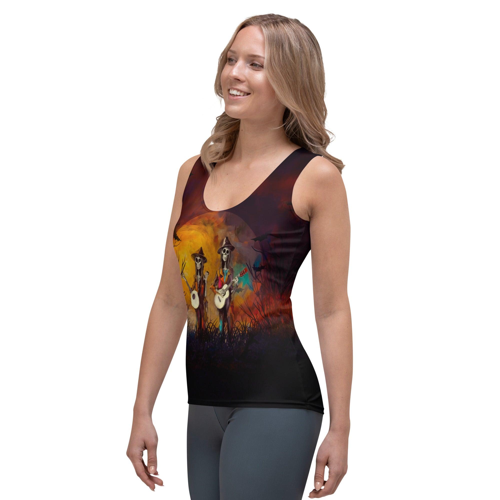 Gothic Elegance Halloween Tank Top - Beyond T-shirts