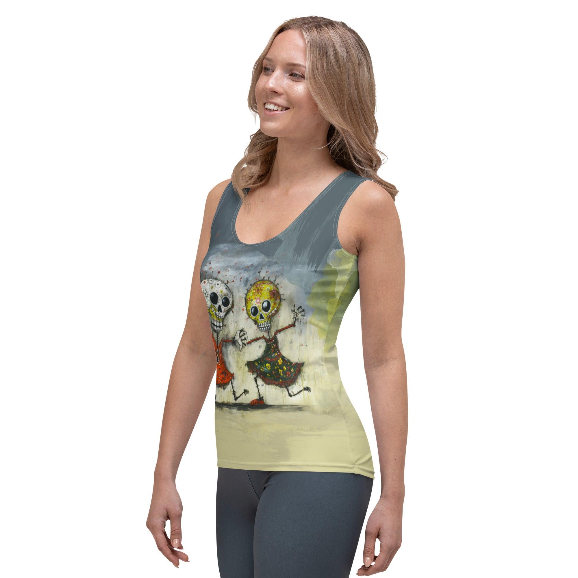 Spooky Haunted House Women's All-Over Print Tank Top - Beyond T-shirts