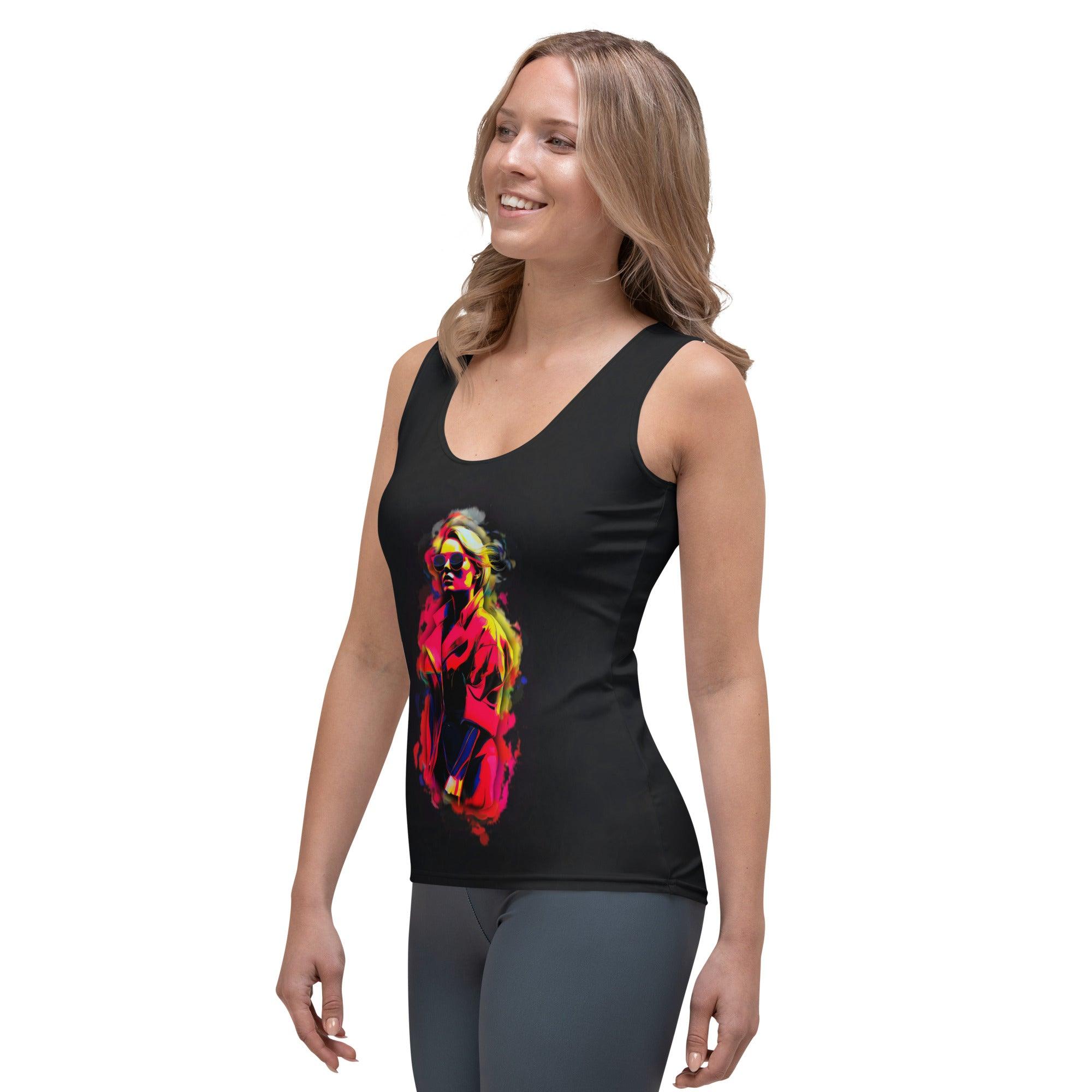 Modern Minimalist Chic Women's All-Over Print Tank Top - Beyond T-shirts