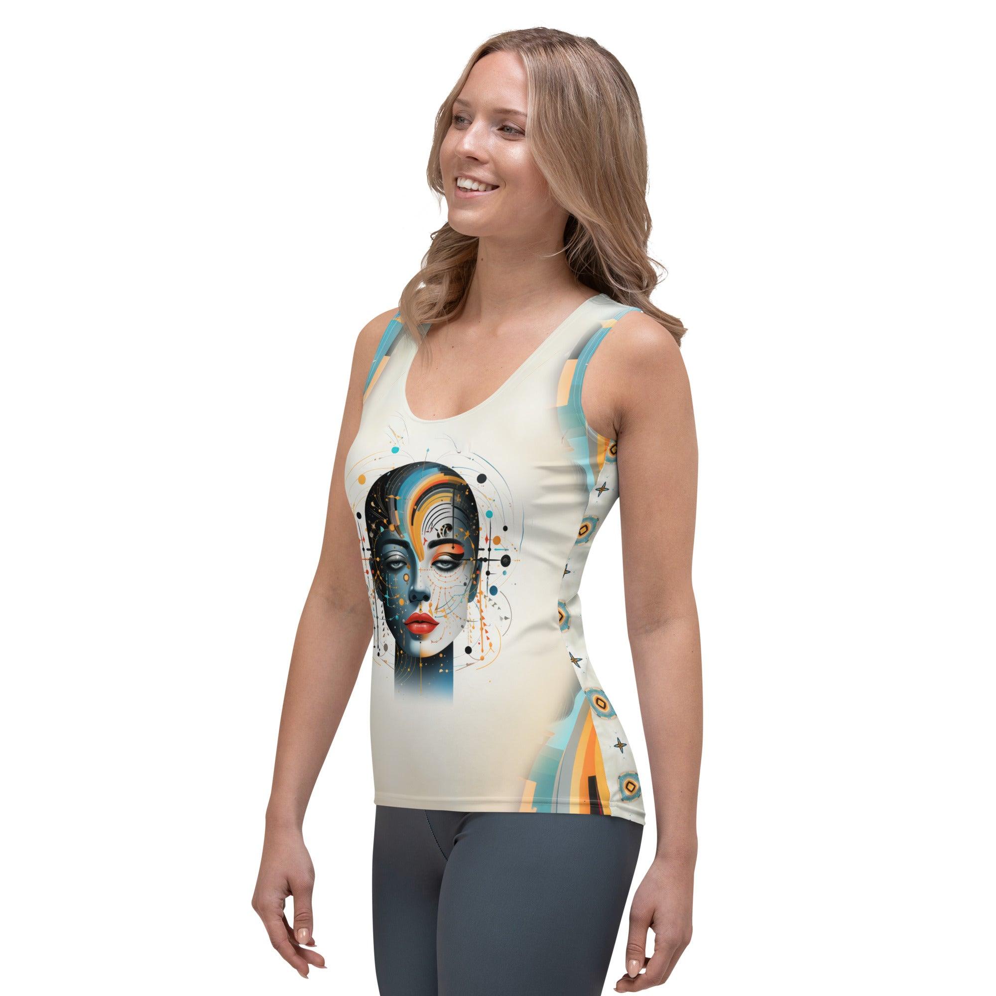 Painterly Poise Sleeveless Top - Beyond T-shirts