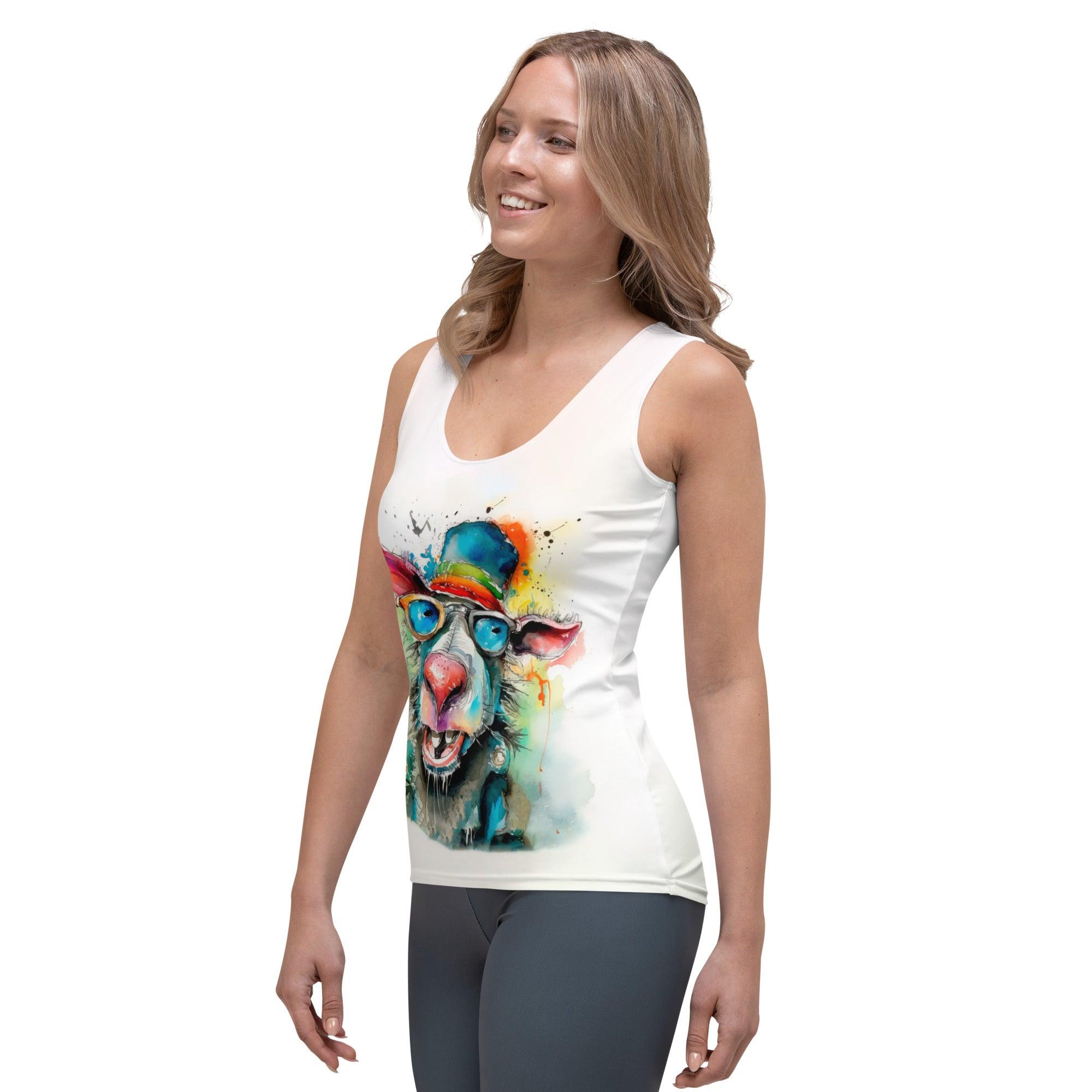 Lighthearted Lyrics Caricature Tank Top - Beyond T-shirts