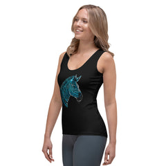 Women's Tank Top with Zebra Design