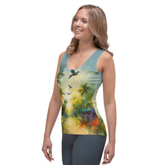 Starry Night Reflection All-Over Print Women's Tank Top