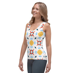 Sapphire Serenity Diamond Elegance Women's Tank Top