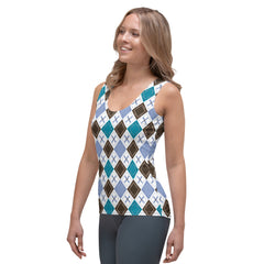 Timeless Diamond All-Over Print Women's Tank Top