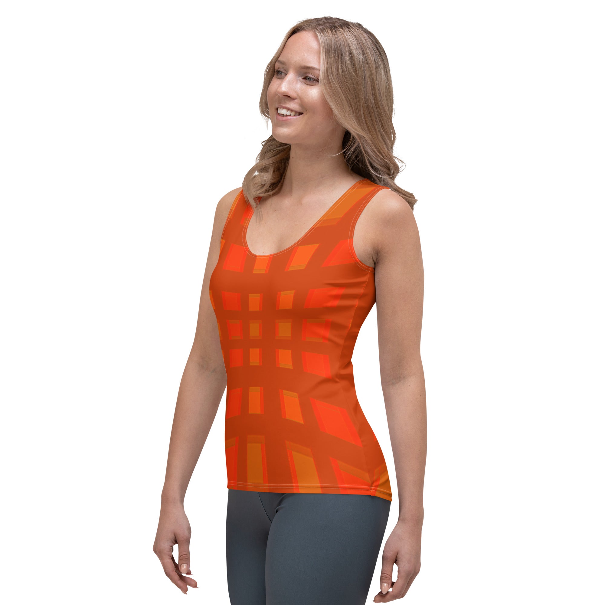 Elegant Sunset Serenity tank top for daily wear