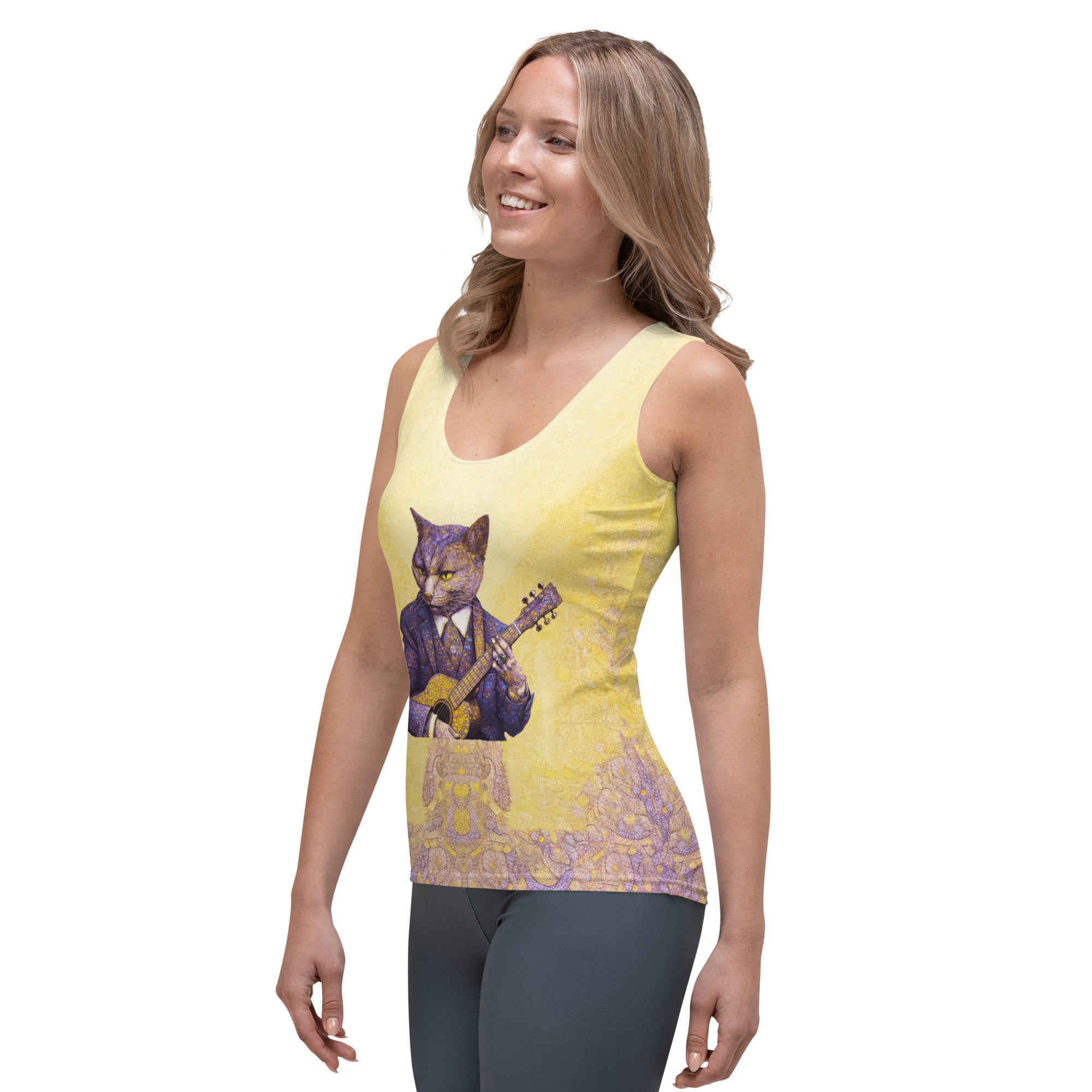 Comfortable and stylish lioness printed tank top for women.