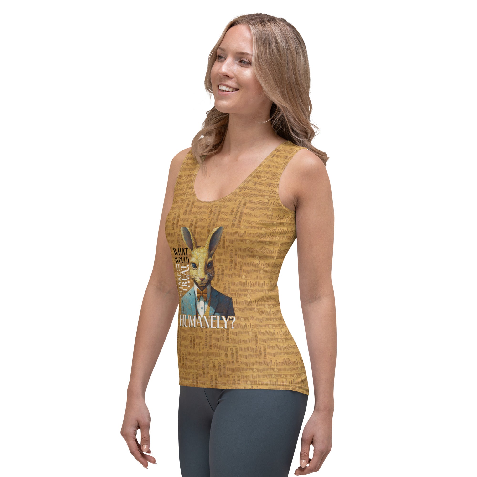 Woman wearing Koala Carnival Cove tank top at a summer festival