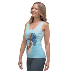 Back view of Origami Harmony Women's Tank Top showcasing the fit