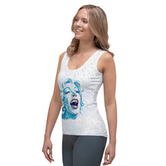 Blossom Cascade tank top on a model