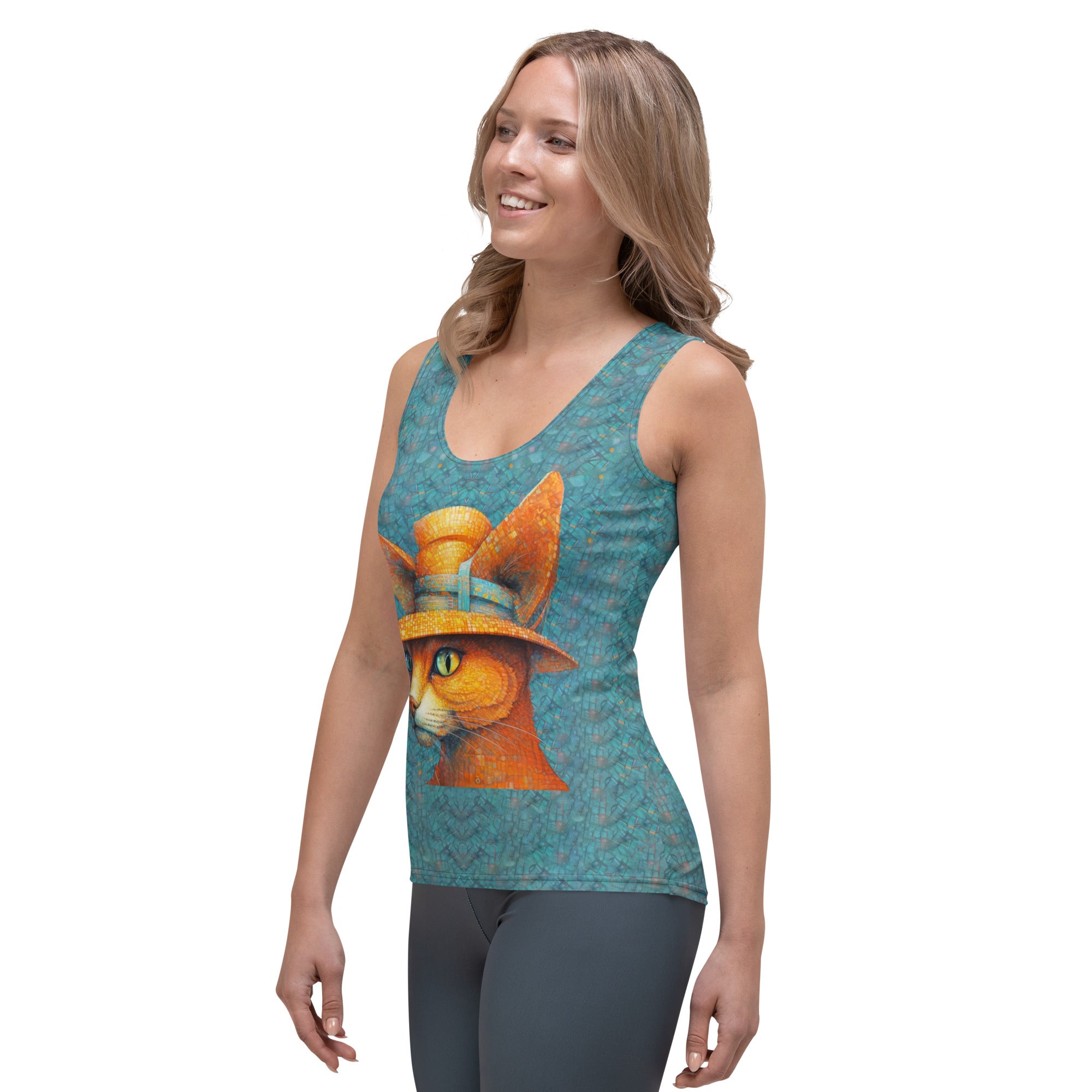 Comfortable Whisker Wonderland cat-themed women's top