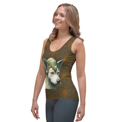 Women's tank top with dog design