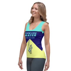 Rear view of Cosmic Clarity women's tank top.
