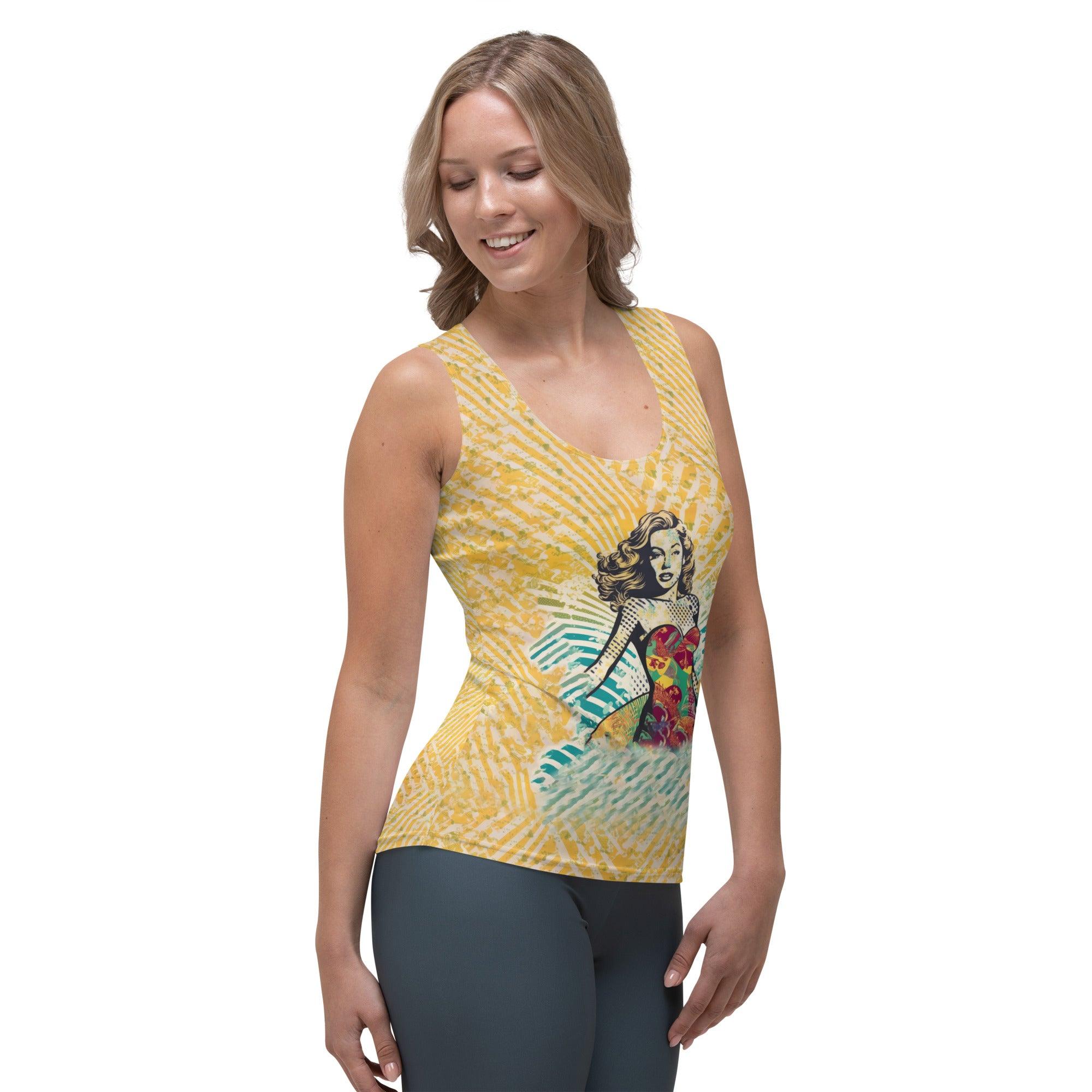 Lightweight and breathable Surfing 1 03 Sublimation Tank, ideal for hot summer days and surfing sessions.