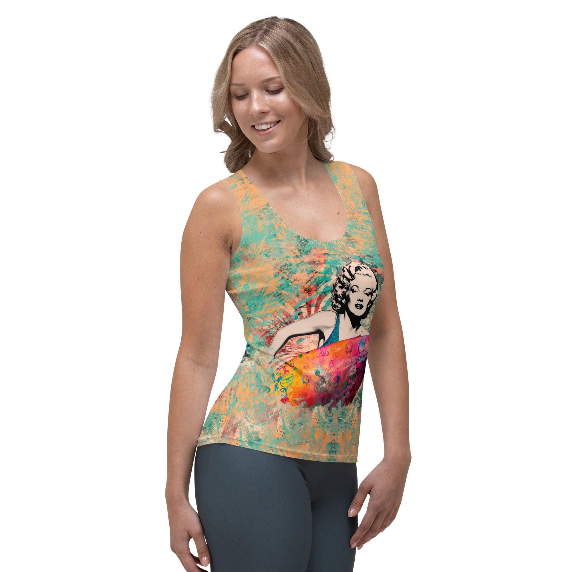 Waves and Sunsets Women's Tank Top Surfing Tranquility - Beyond T-shirts