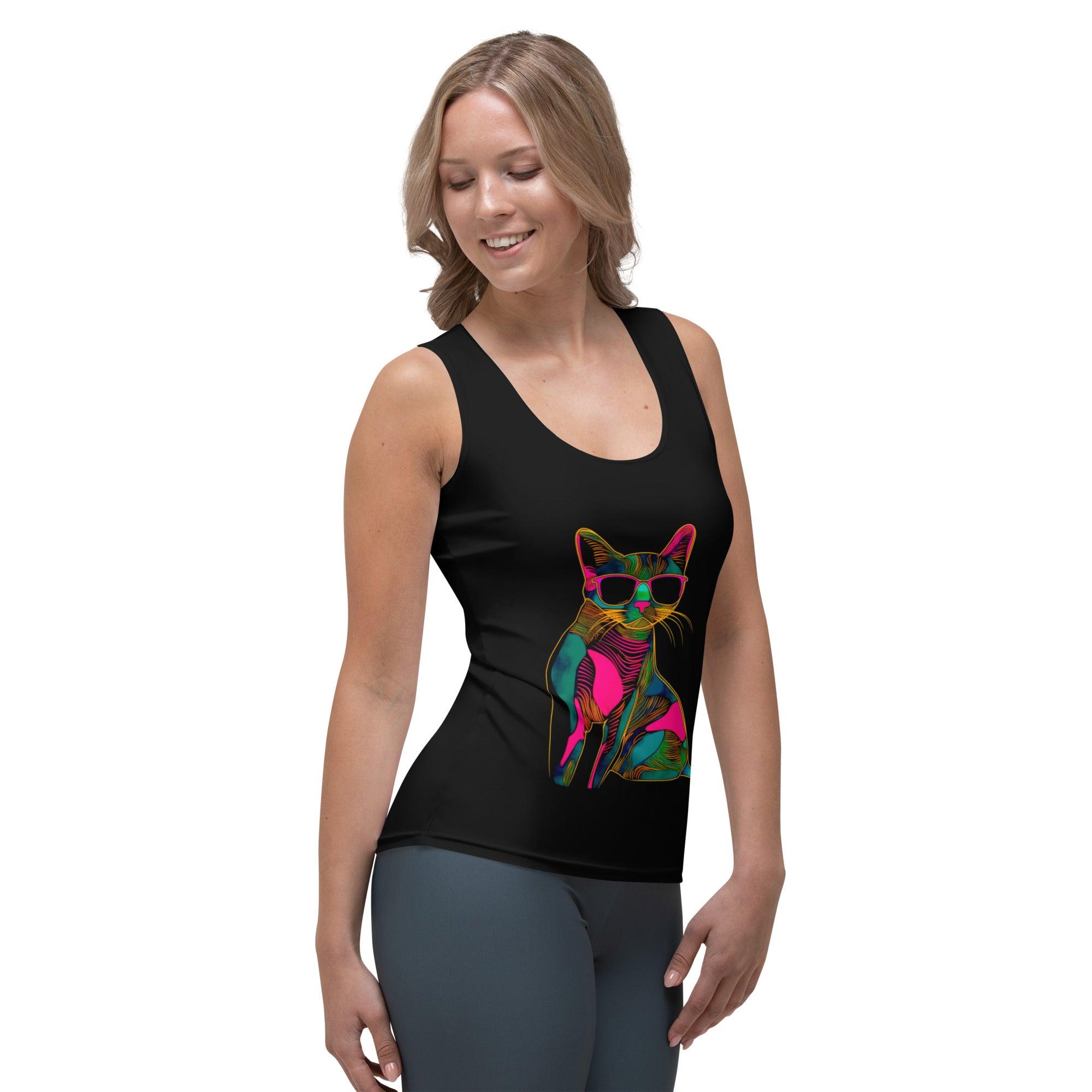 Cat Silhouette Serenity Tank Tops - Beyond T-shirts