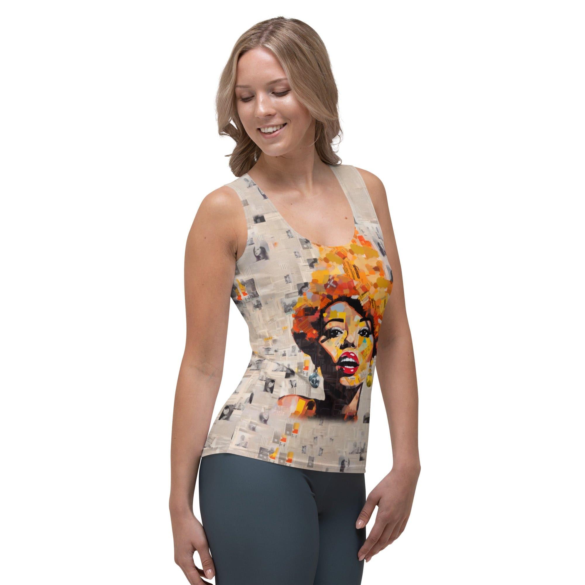 Harmonious Vibes Music-Themed Women's Tank Top - Beyond T-shirts