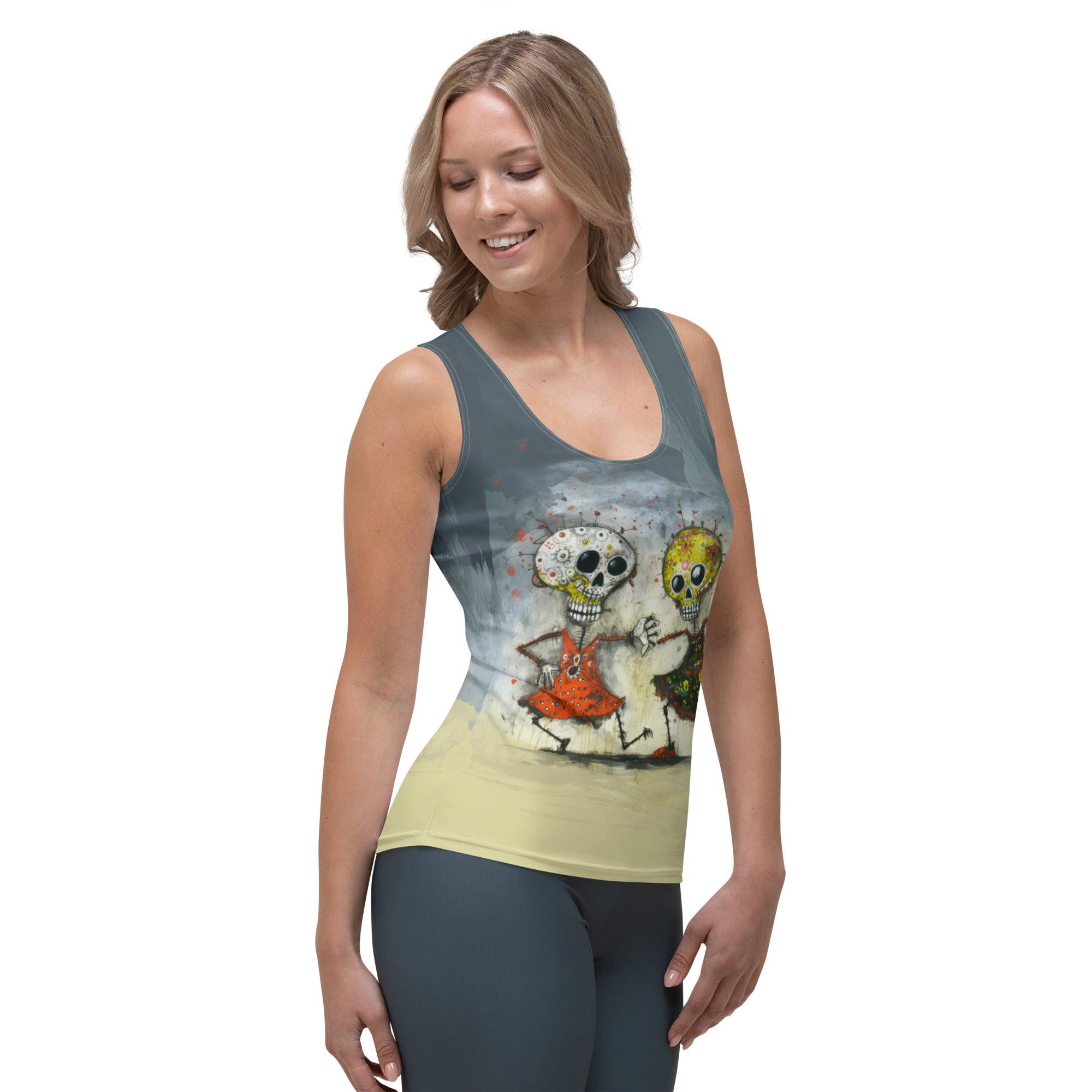 Spooky Haunted House Women's All-Over Print Tank Top - Beyond T-shirts