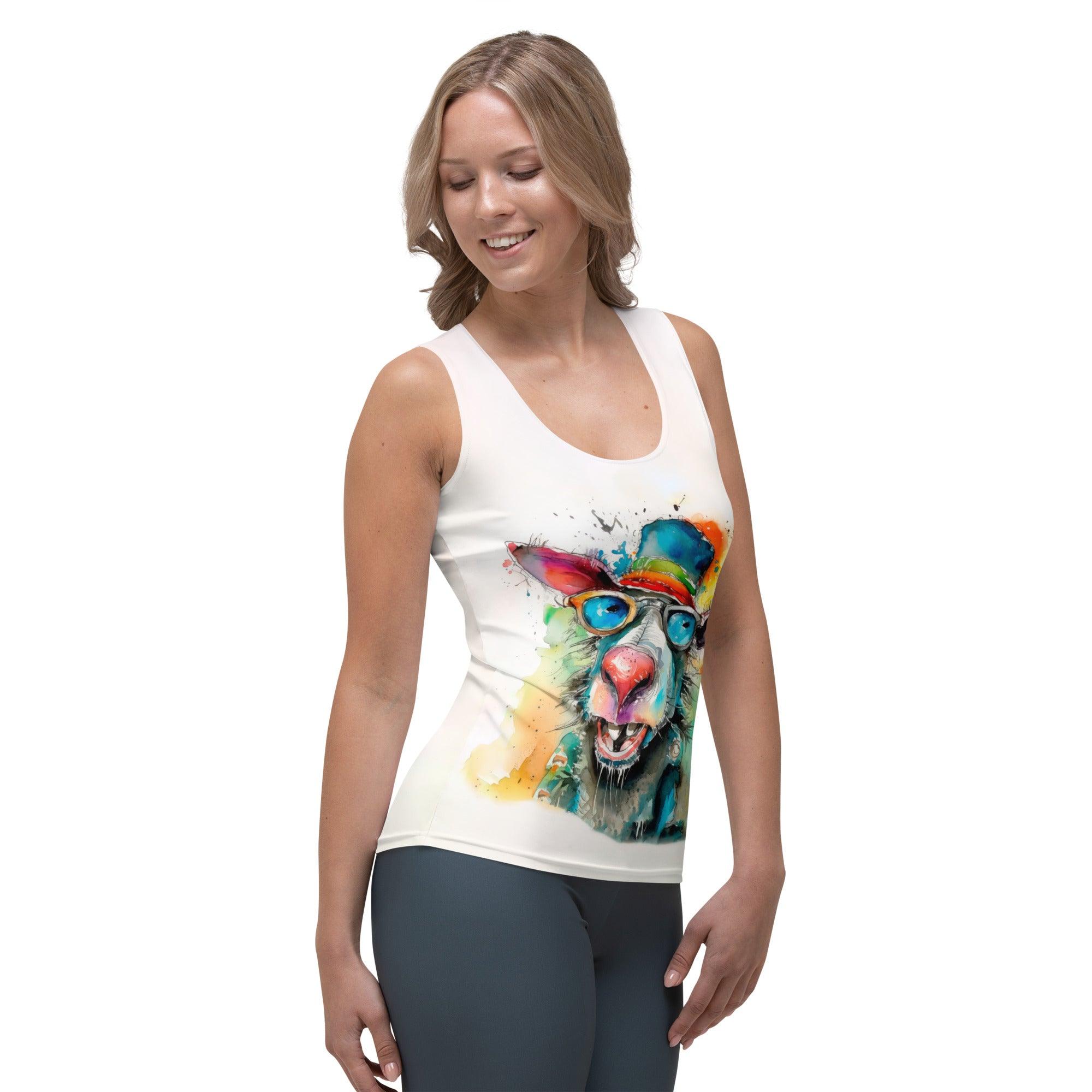 Lighthearted Lyrics Caricature Tank Top - Beyond T-shirts