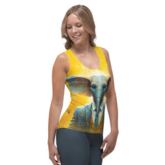 Elegant Elephant Encounter All-Over Print Women's Tank Top