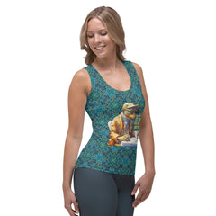 Back view of the Dazzling Dolphin Dreams women's tank top.