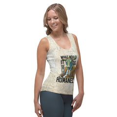 Back view of Oceanic Octopus Odyssey tank top for women.