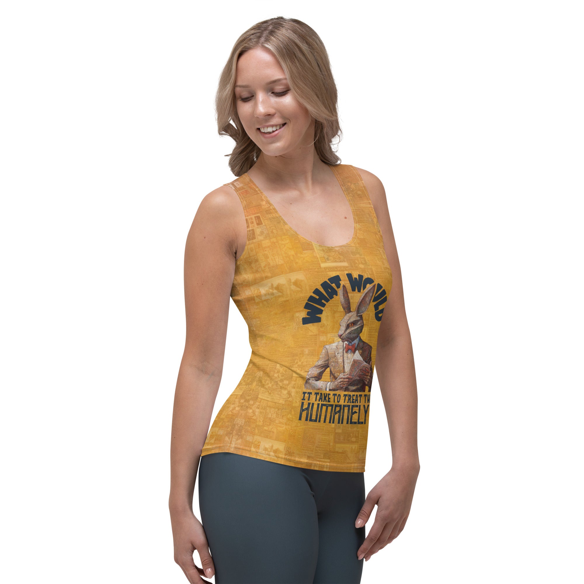 Bold and bright women's Tropical Toucan Tango tank.